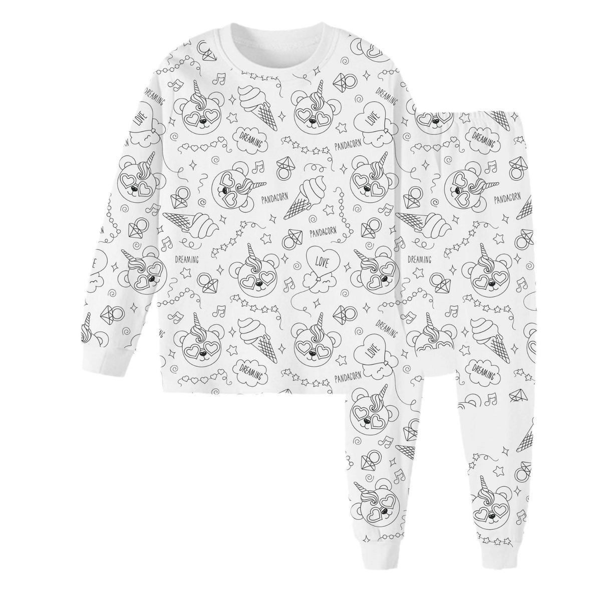 CLOUDCOZY™ Kids DIY Doodle Pajamas Set – Color, Create & Cozy Up
