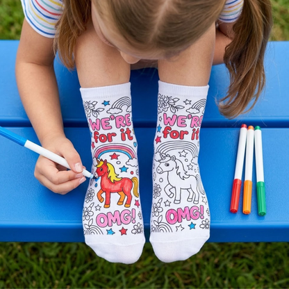 DIY Coloring Socks For Kids