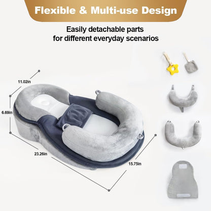 Anti-Reflux 4-in-1 Baby Feeding Pillow & Lounger