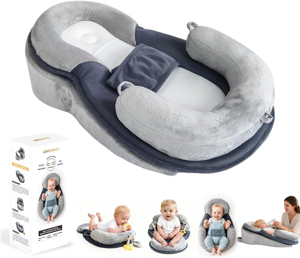 Anti-Reflux 4-in-1 Baby Feeding Pillow & Lounger