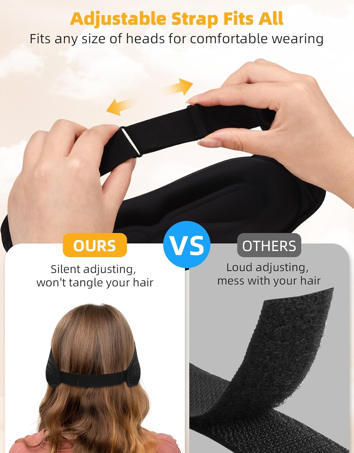 3D Contoured Sleep Mask with Bluetooth Headphones