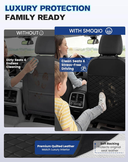 2-Pack Car Seat Back Protectors | Waterproof Kick Mats