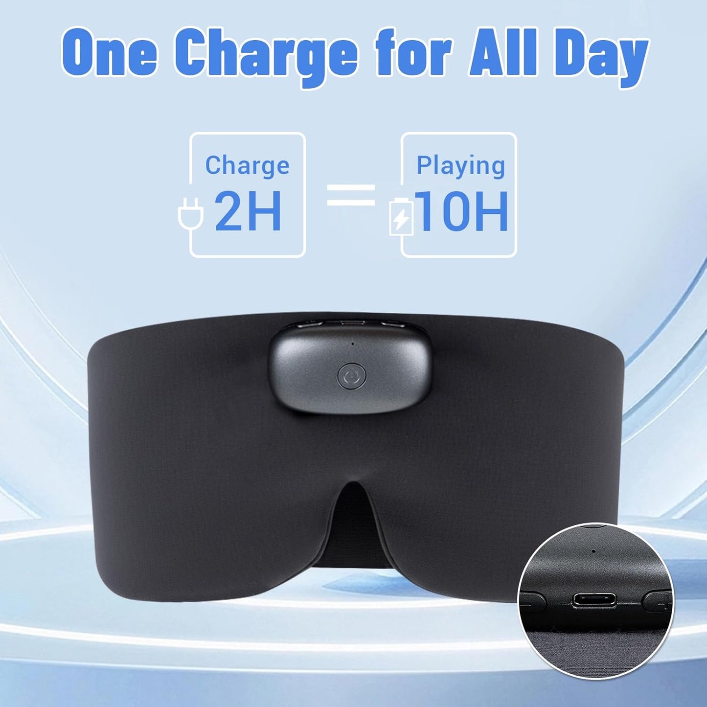 Heated Sleep Mask with Bluetooth Headphones