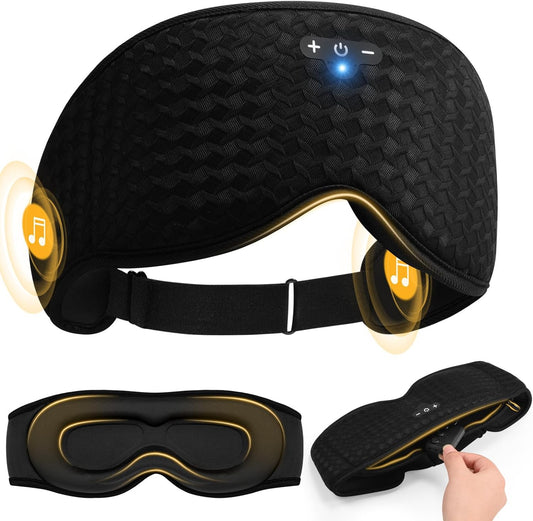 3D Contoured Sleep Mask with Bluetooth Headphones