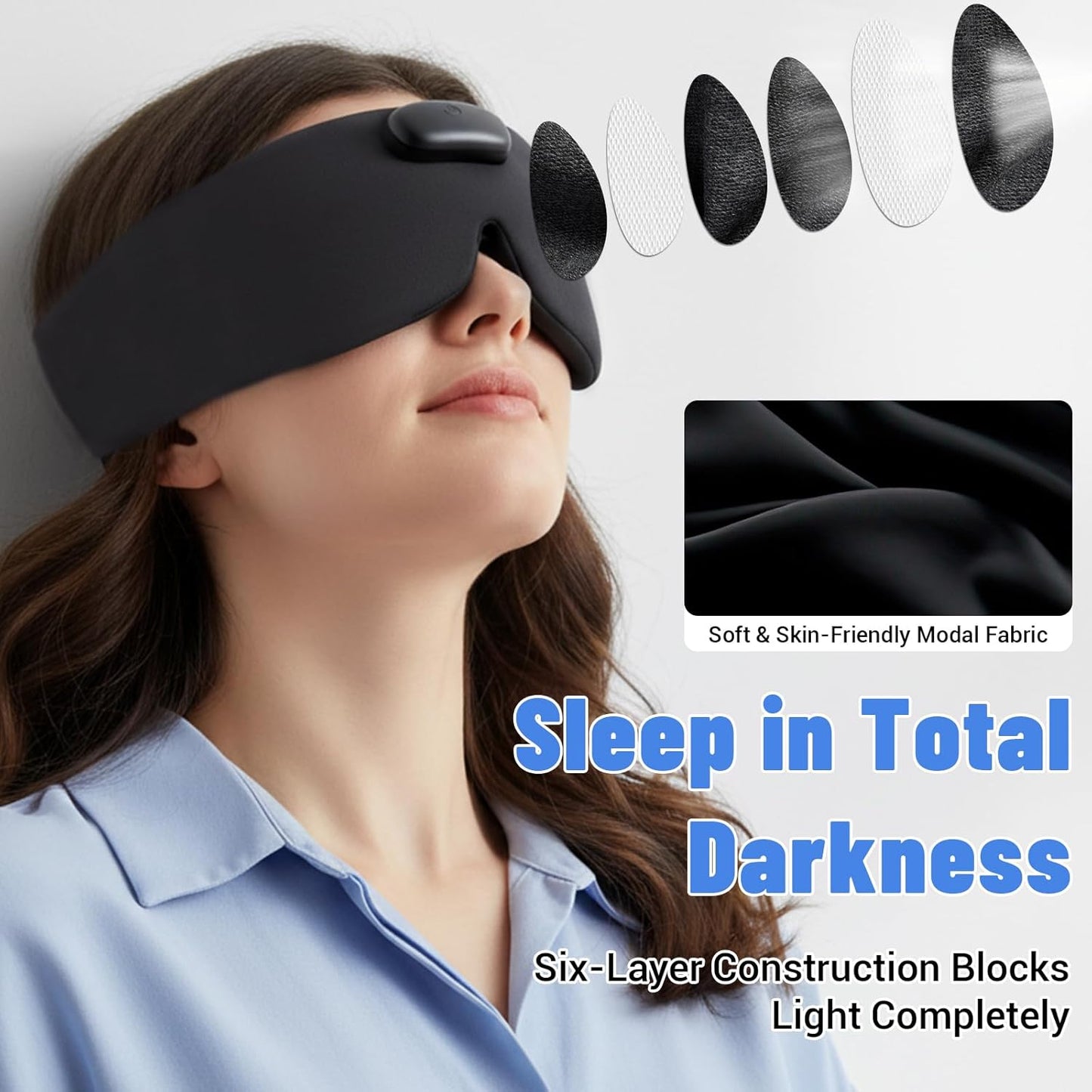 Heated Sleep Mask with Bluetooth Headphones