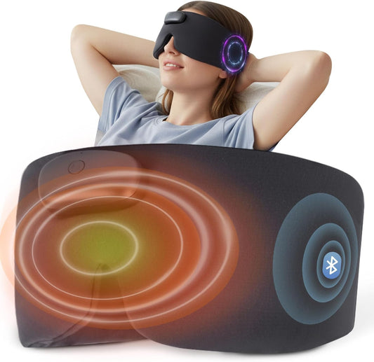 Heated Sleep Mask with Bluetooth Headphones