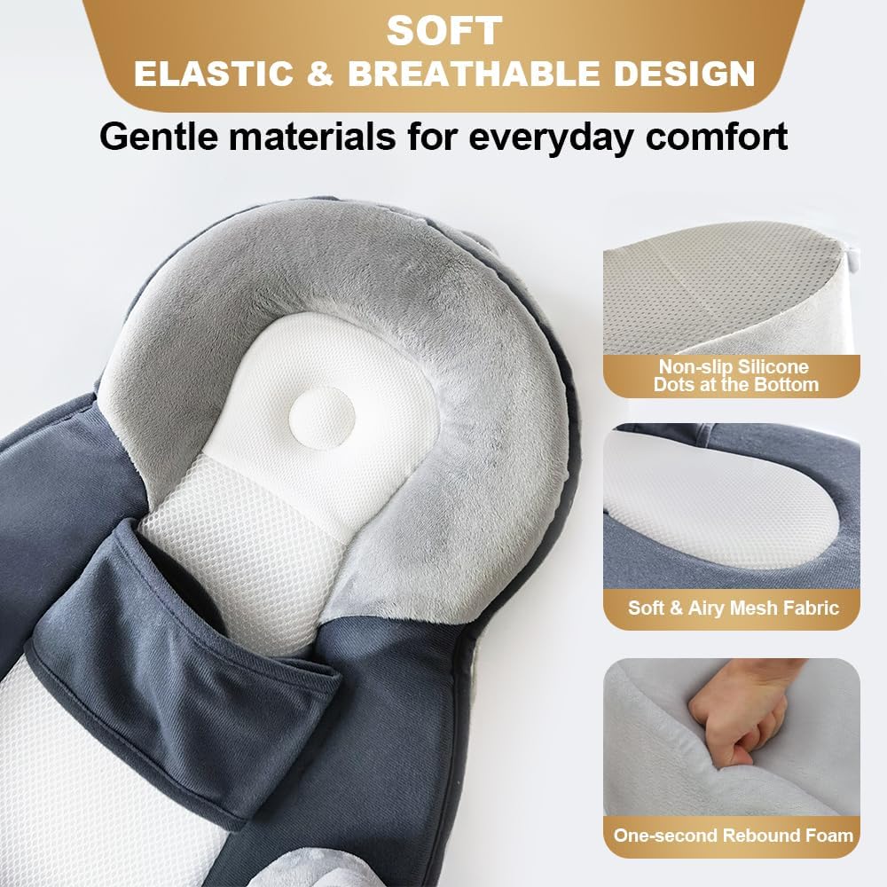 Anti-Reflux 4-in-1 Baby Feeding Pillow & Lounger