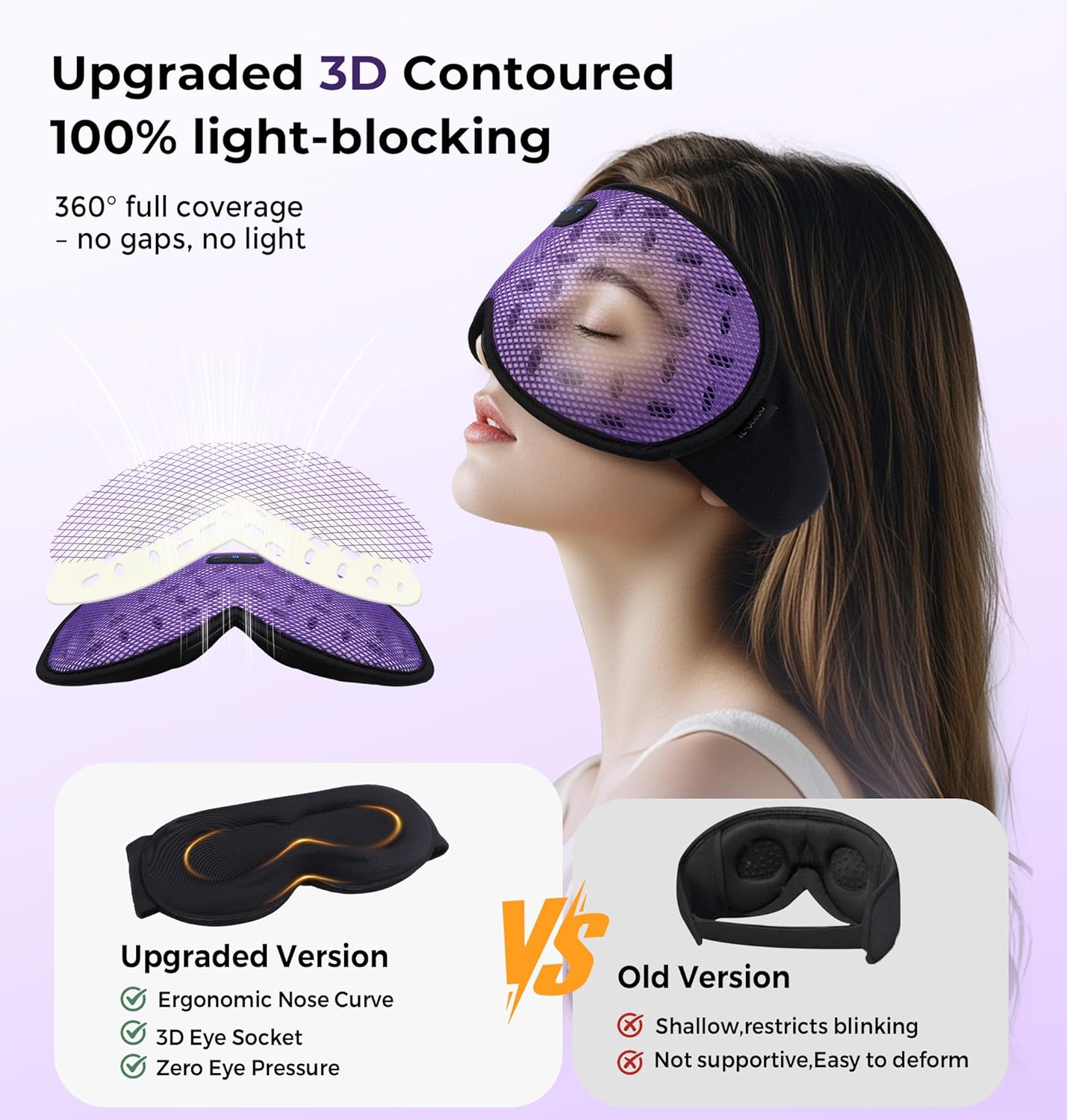 Sleep Mask Headphones with Bluetooth 5.4