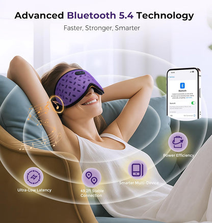 Sleep Mask Headphones with Bluetooth 5.4