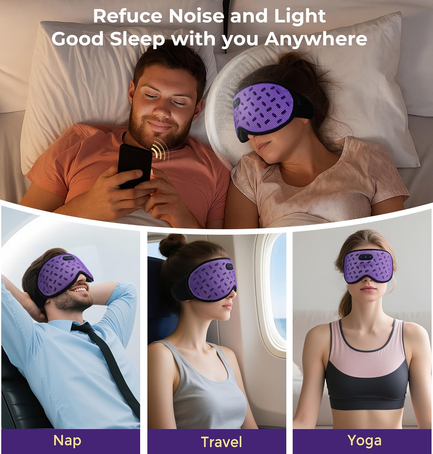 Sleep Mask Headphones with Bluetooth 5.4