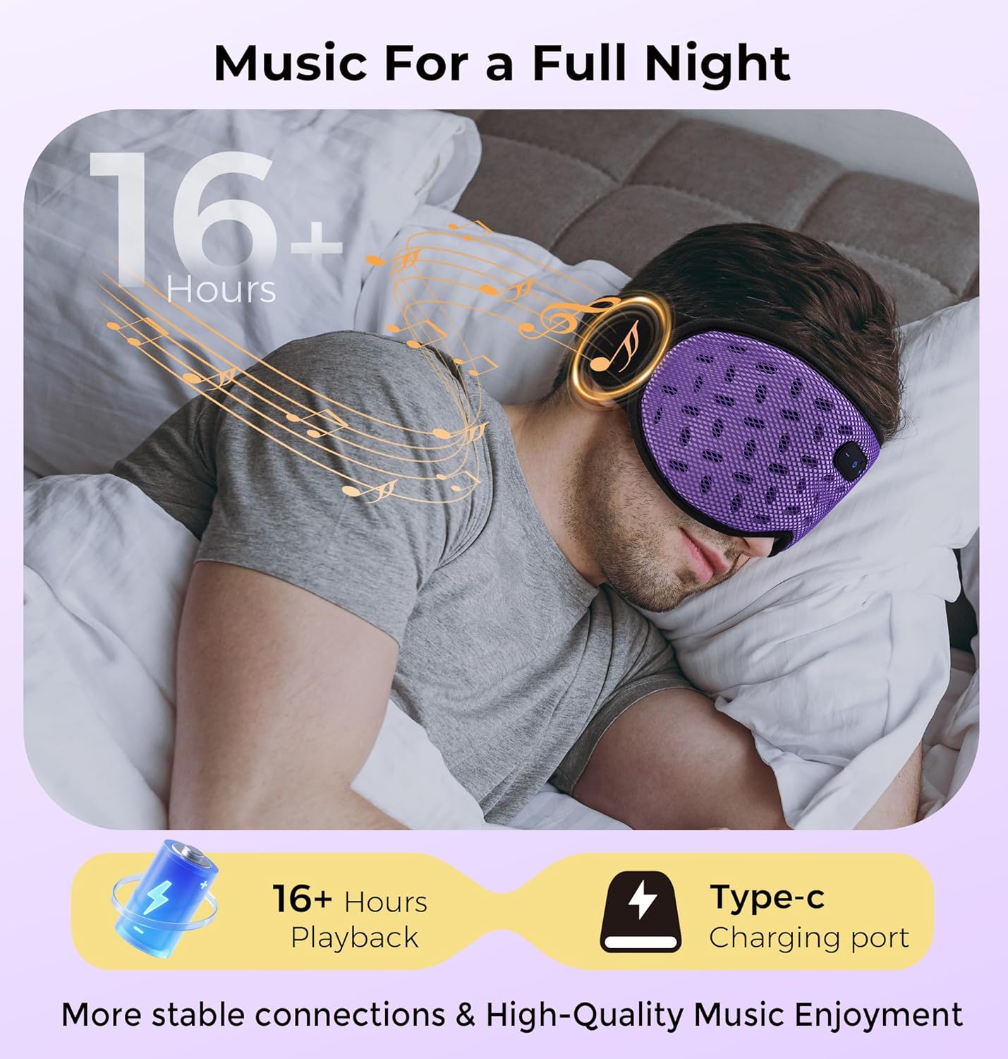 Sleep Mask Headphones with Bluetooth 5.4