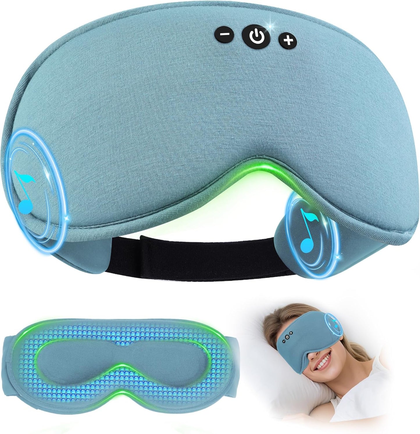 Bamboo Cotton Weighted Bluetooth Sleep Masks