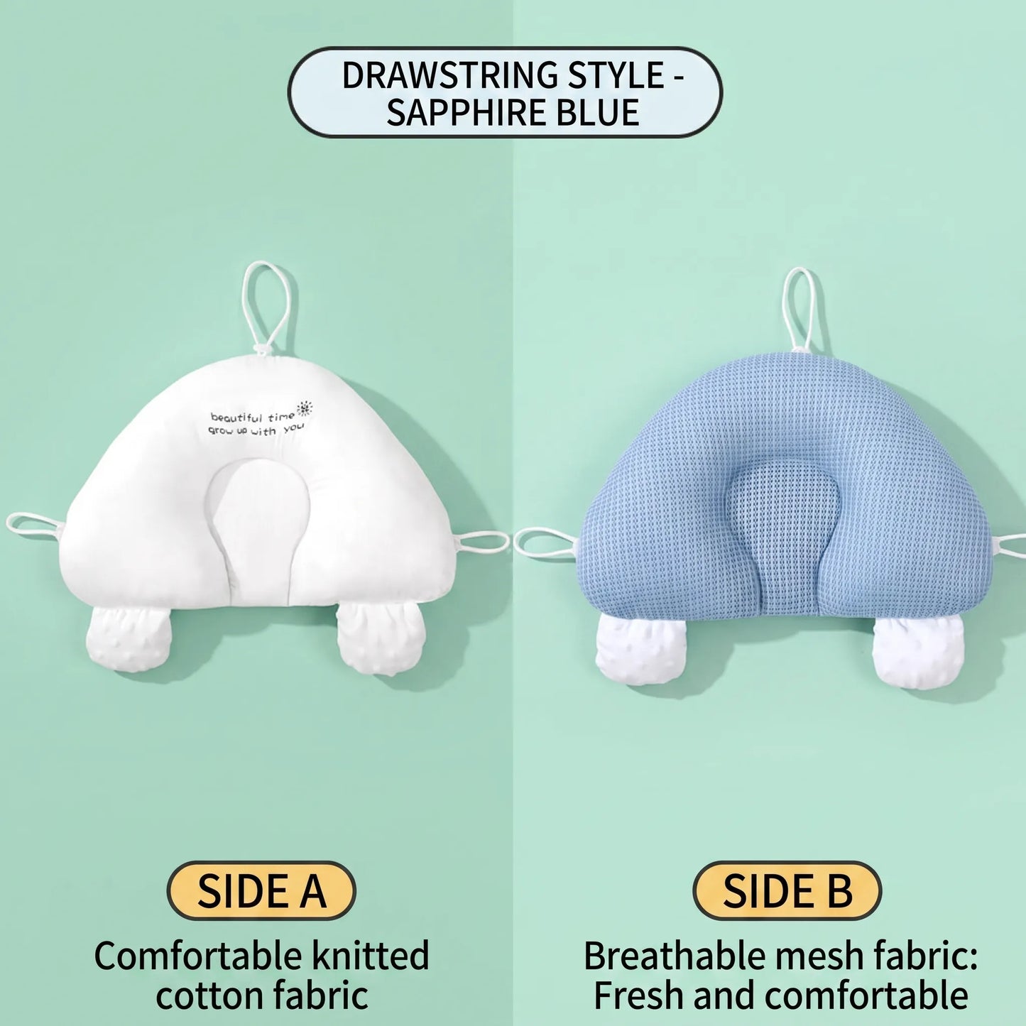 CLOUDCOZY™ Baby Head Support Pillow | Adjustable Ergonomic Sleep Positioner