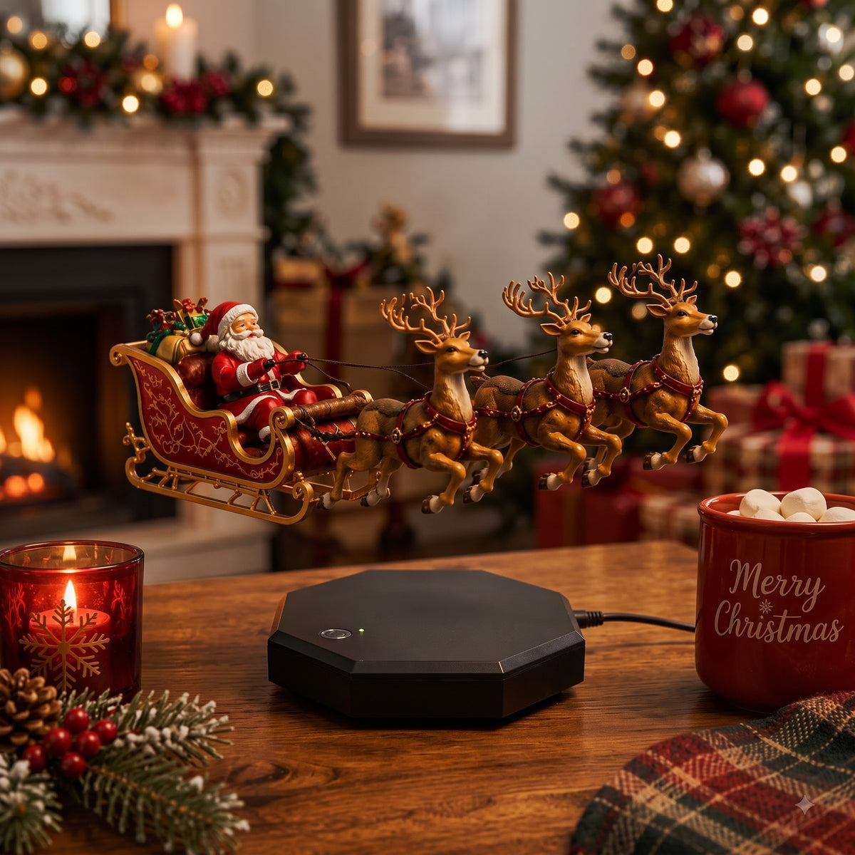SantaFloat™ Magnetic Sleigh Display