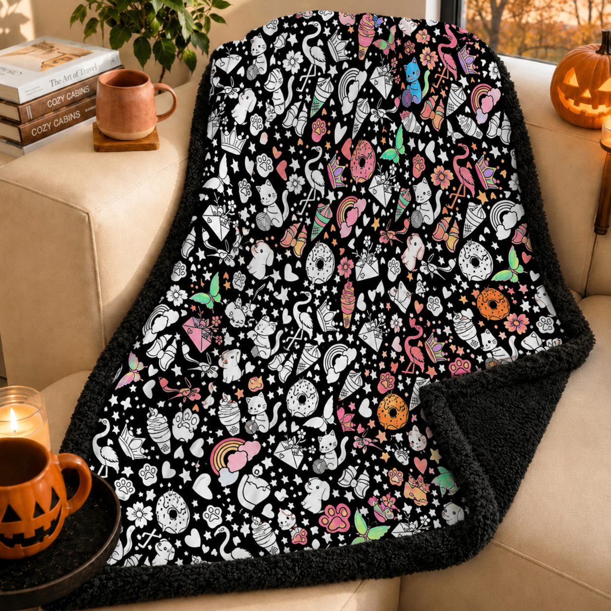 CLOUDCOZY™ Christmas Coloring Blanket – Color, Create & Cozy Up