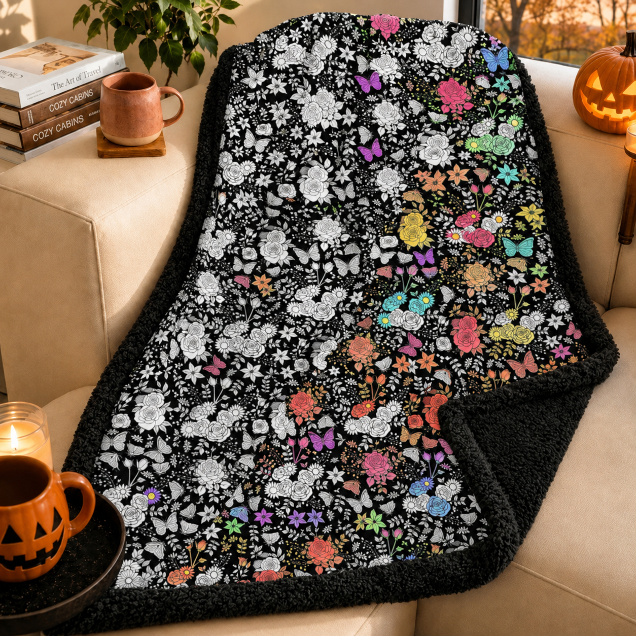 CLOUDCOZY™ Christmas Coloring Blanket – Color, Create & Cozy Up