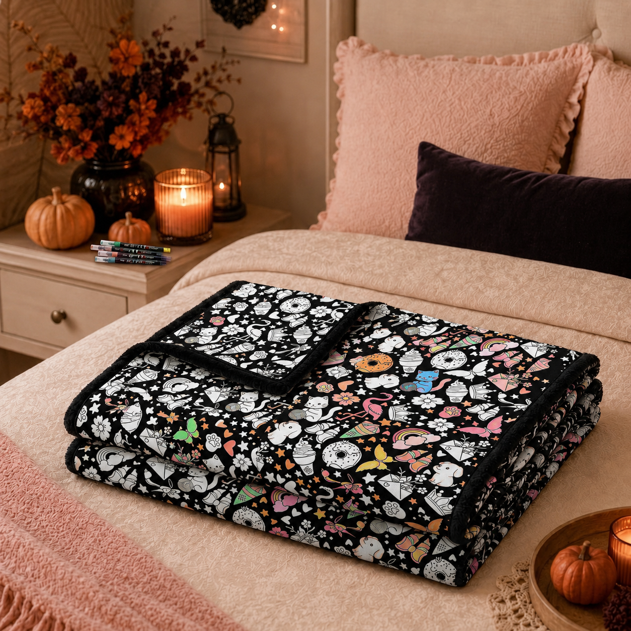 CLOUDCOZY™ Christmas Coloring Blanket – Color, Create & Cozy Up