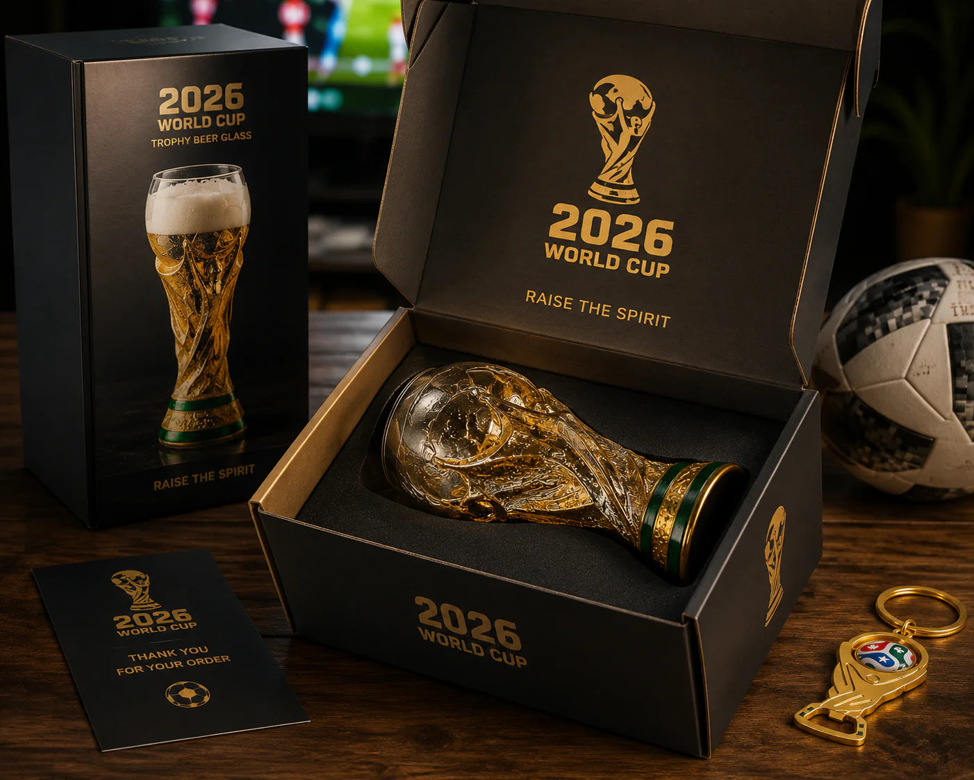 World Cup 2026 Trophy Beer Glass