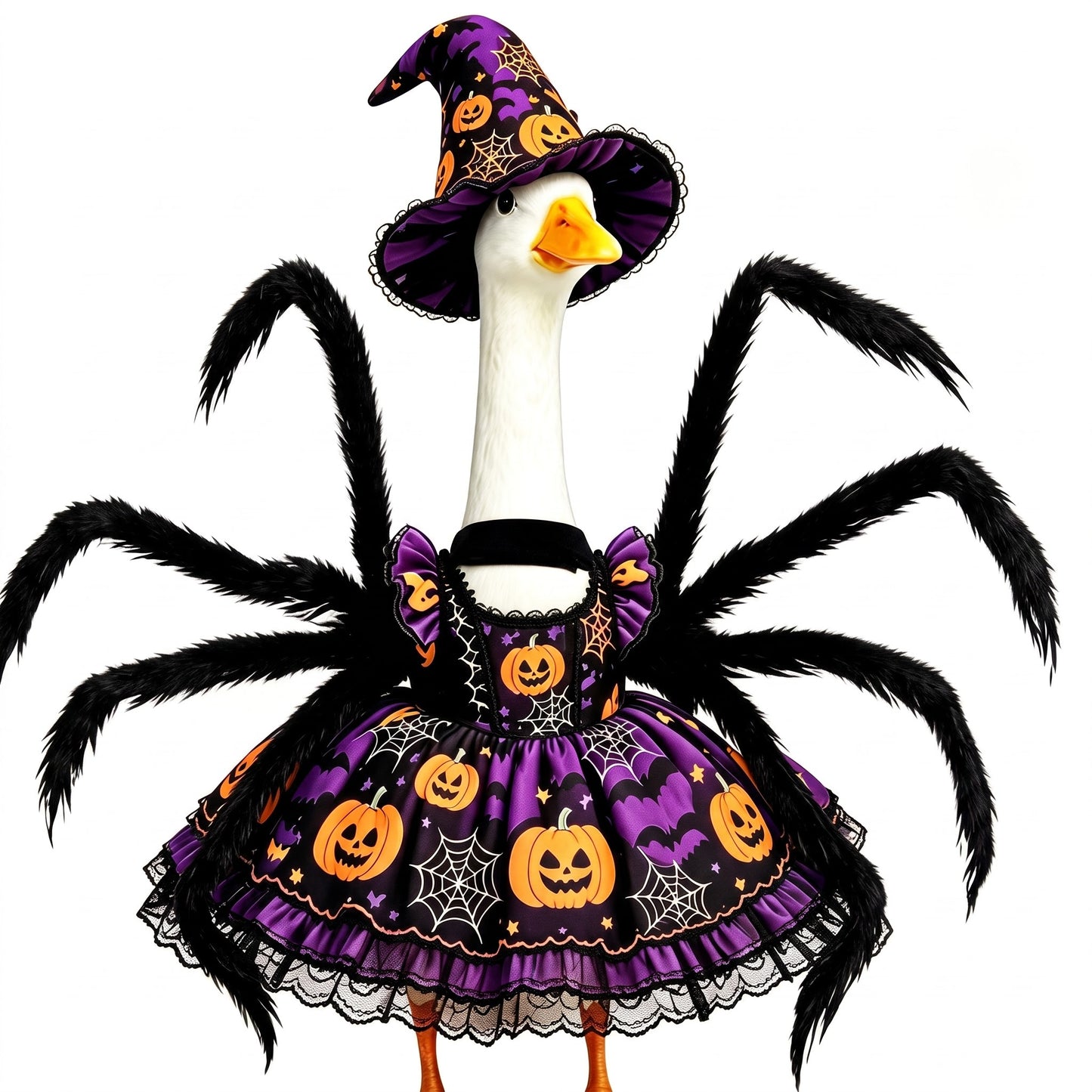 Halloween Spider Witch Porch Goose Outfit