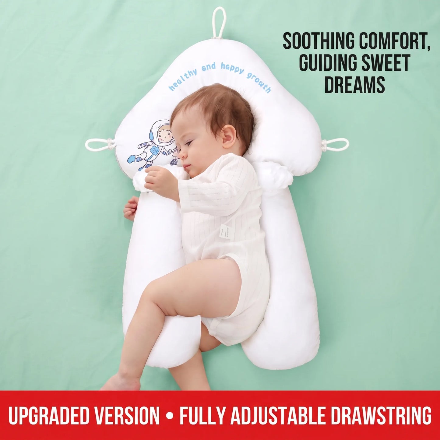 CLOUDCOZY™ Baby Head Support Pillow | Adjustable Ergonomic Sleep Positioner