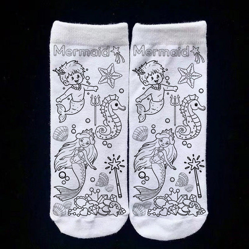 DIY Coloring Socks For Kids