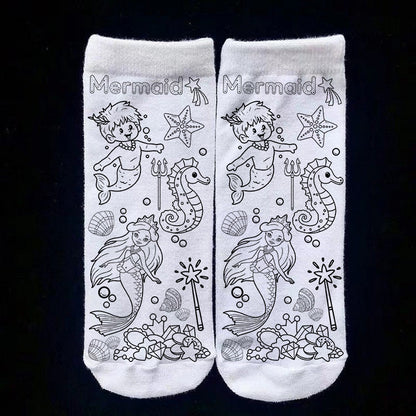DIY Coloring Socks For Kids