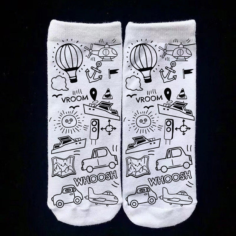 DIY Coloring Socks For Kids