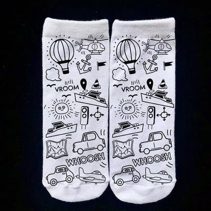 DIY Coloring Socks For Kids