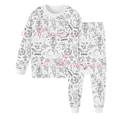 CLOUDCOZY™ Kids DIY Doodle Pajamas Set – Color, Create & Cozy Up
