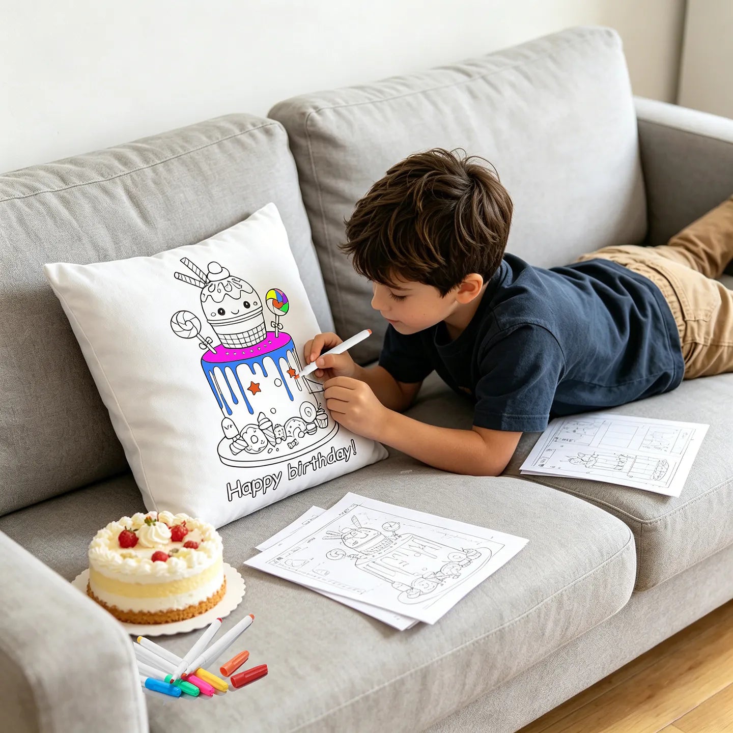 DIY Coloring Pillowcase For Kids