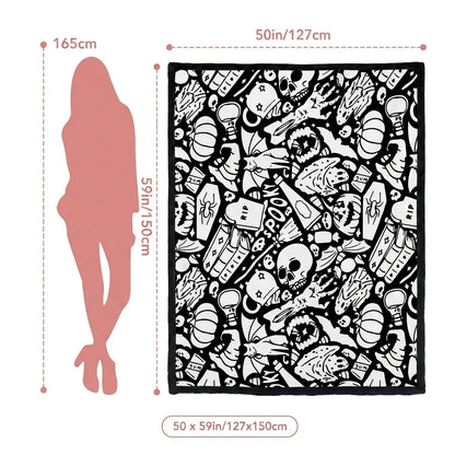 CLOUDCOZY™ Halloween Coloring Blanket – Cozy DIY Gift for Couples & Families