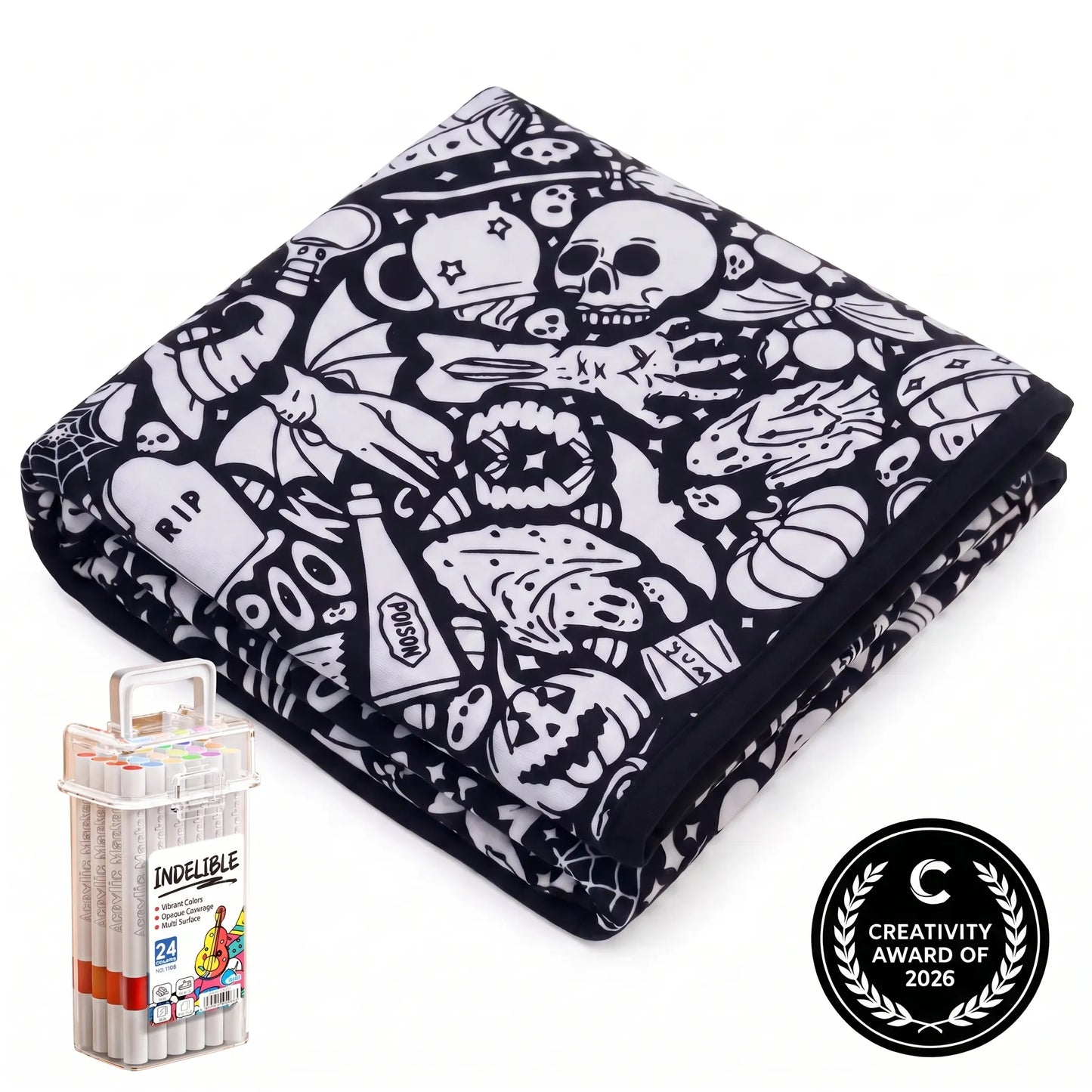 CLOUDCOZY™ Coloring Blanket – Cozy DIY Coloring Gift for Couples & Kids