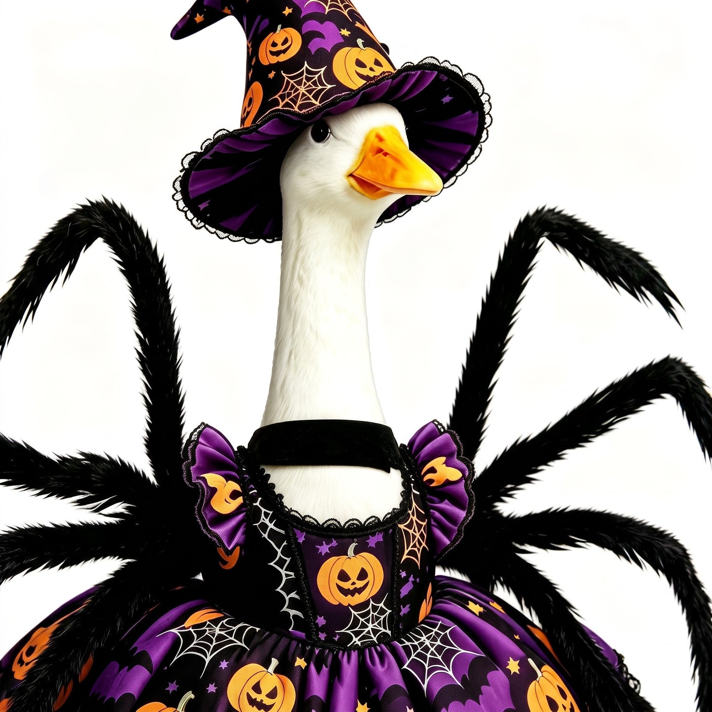 Halloween Spider Witch Porch Goose Outfit
