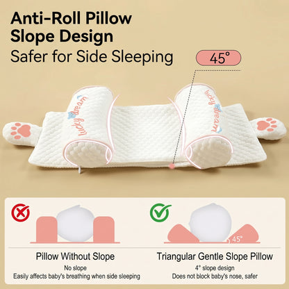 Anti-Flat Head Baby Shaping Pillow | Natural Millet Filling & Cooling Fabric
