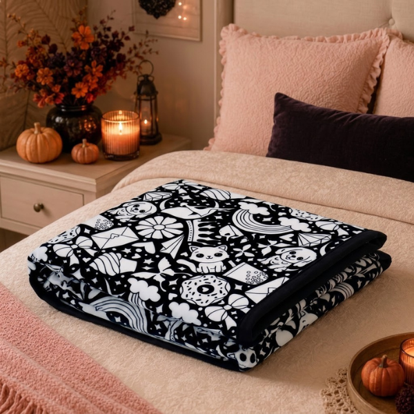 CLOUDCOZY™ Christmas Coloring Blanket – Color, Create & Cozy Up